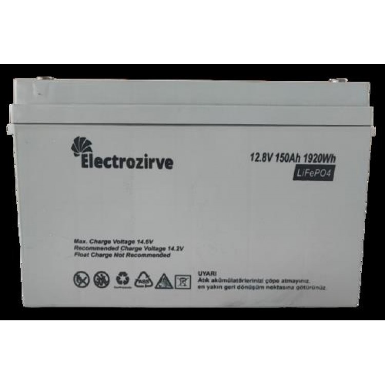 Electro Zirve 12.8V 150Ah Lityum Akü (LifePO4)