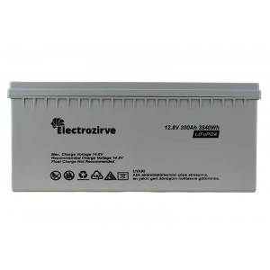 Electro Zirve 12.8V 300Ah Lityum Akü (LifePO4)