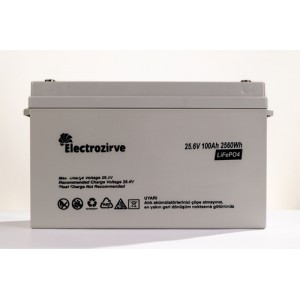 Electro Zirve 25,6V 100Ah Lityum Akü (LifePO4)