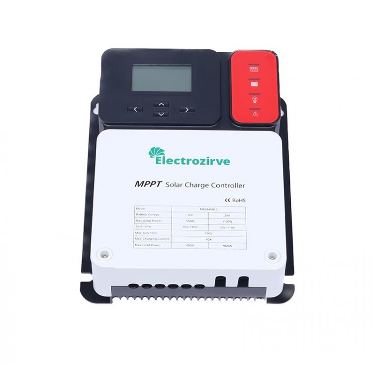 Electrozirve MA2440N15 40A Mppt Charge Controller 12/24V