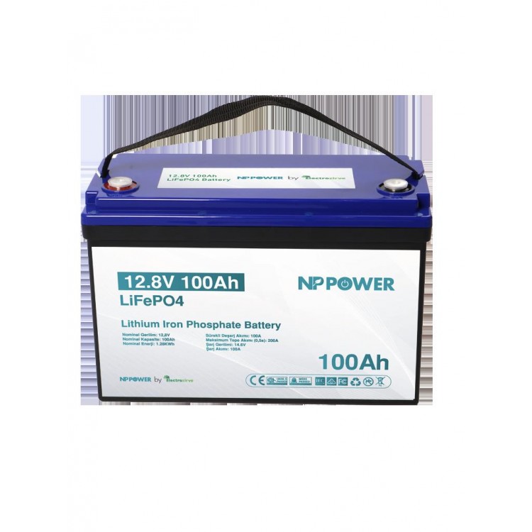 NPP-YRO-BOX NP Power 12.8V 100Ah Lityum (LiFePO4) Batarya