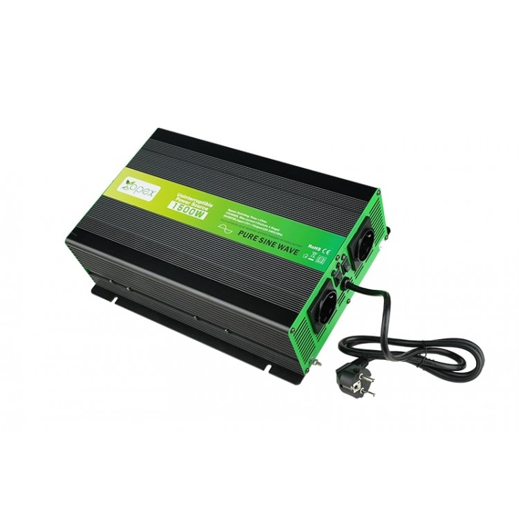 NPS1500-12 Apex 1500W Şarjlı Tam Sinüs İnverter 12V