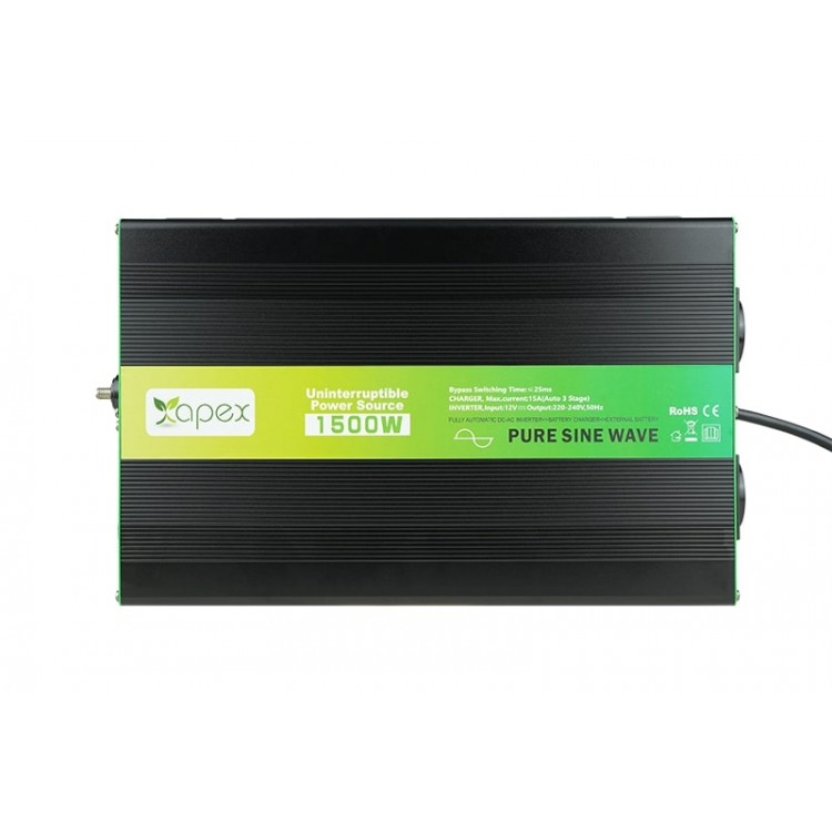 NPS1500-24 Apex 1500W Şarjlı Tam Sinüs İnverter 24V