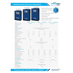 TommaTech New 1K 12V MPPT 1Faz Akıllı İnverter Çevirici İnvertör