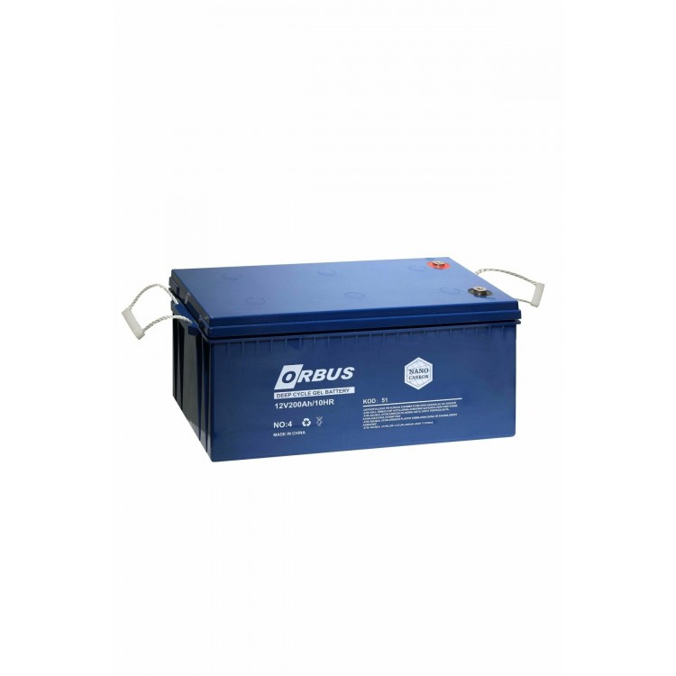 Orbus 12 V 200 Amper Derin Döngü Karbon Jel Akü