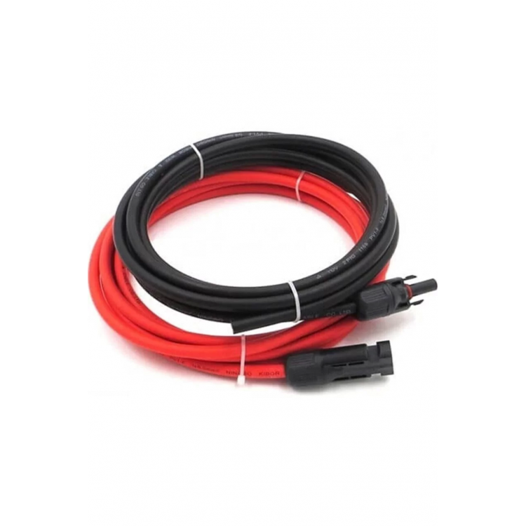 6 Mm Solar Kablo 10 Metre Mc4 Konnektörlü 5+5mt