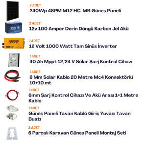 Yapısolar 1 Kw Full Karavan Paketi Tak Çalıştır