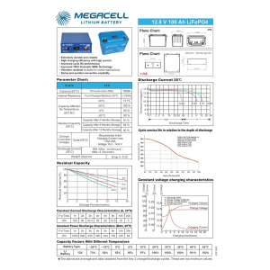 Megacell 12.8v 100ah Lityum/lifepo4 Akü Abs Kasa