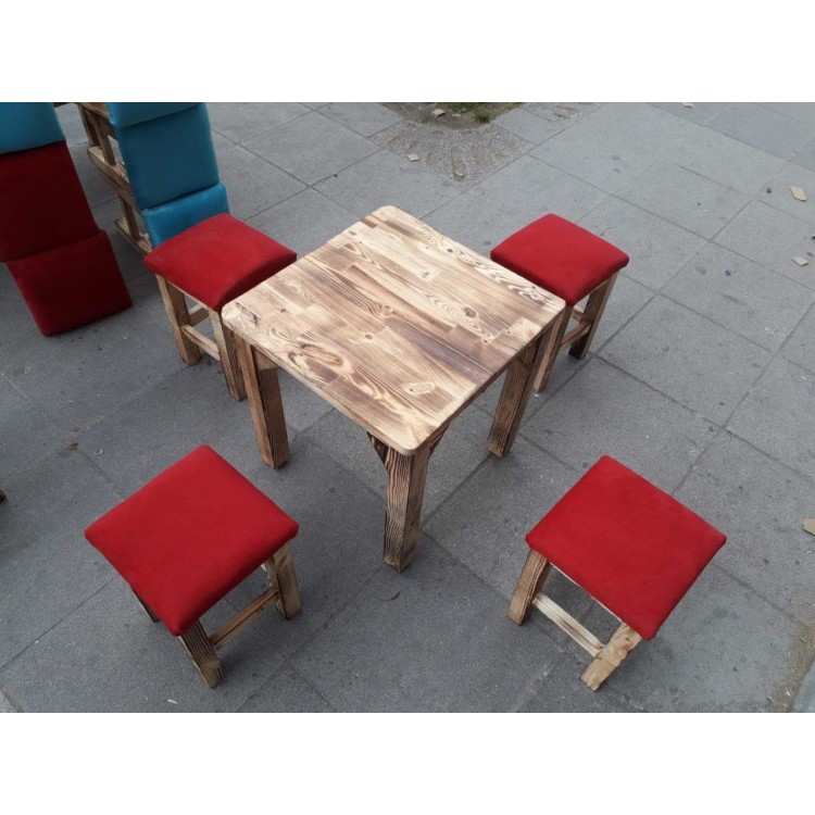 Doğal Ahşap Masa Takımı