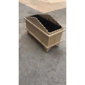 Doğal Ahşap Saksı (Çiçeklik)