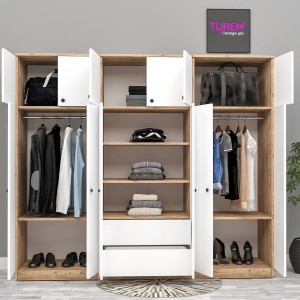 6 Kapılı Özel Gardırop Suntalam/Mdf