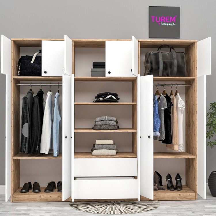 6 Kapılı Özel Gardırop Suntalam/Mdf