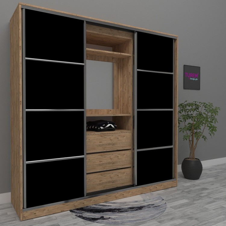 Black Wood Gardırop