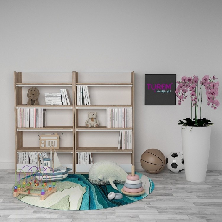 Montessori Krem Kitaplık