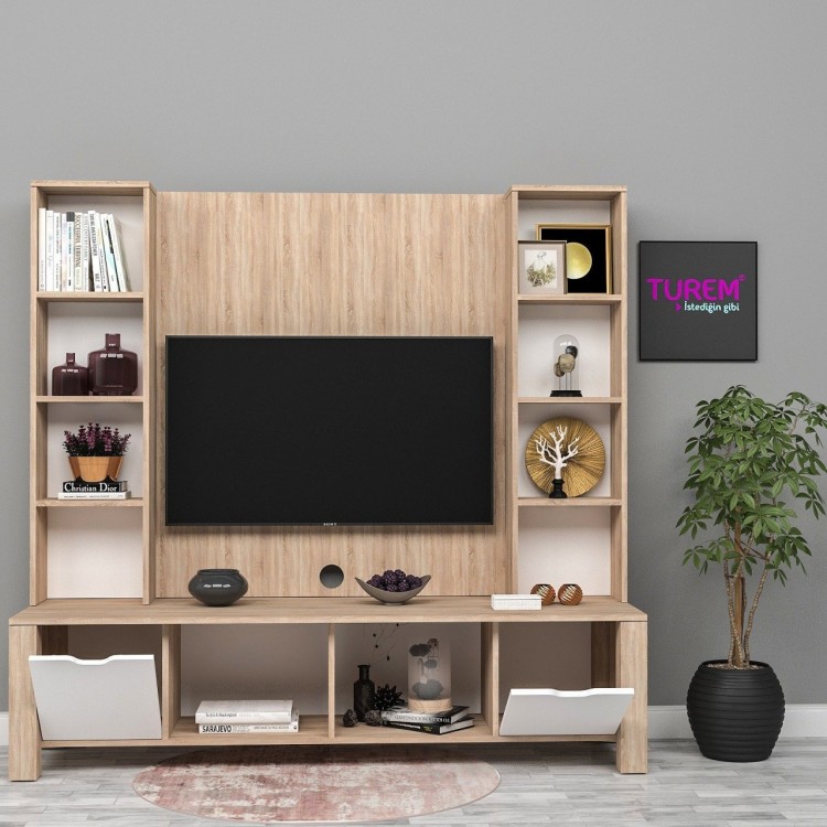 Doğal Ahşap Tv Ünitesi