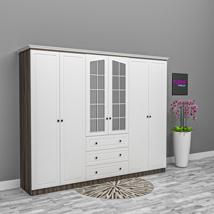 Bale 6 Kapılı Modern Gardrop