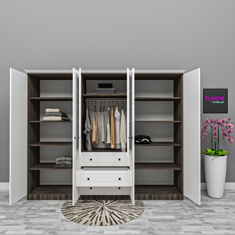 Bale 6 Kapılı Modern Gardrop