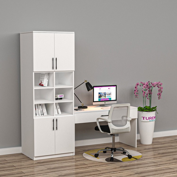 Gloss Dolaplı Çalışma Masası
