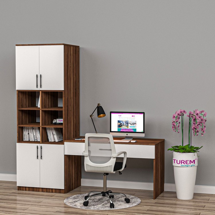 Gloss Dolaplı Çalışma Masası