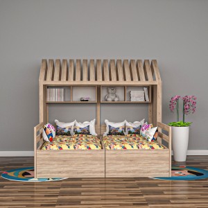 Bale Çatılı Montessori Yatak