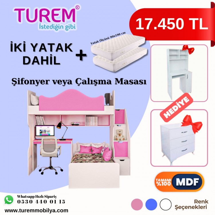 Hediyeli Çalışma Masalı Ranza