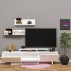 Kar Beyaz Üst Raflı Tv Ünitesi