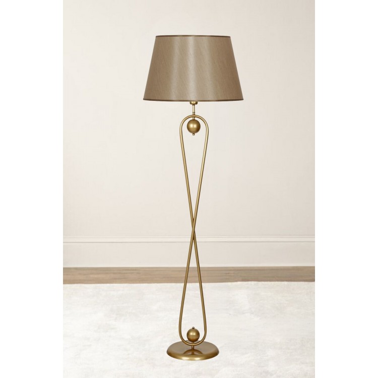 Forever Statik Eskitme Mat Gold Metal Lambader
