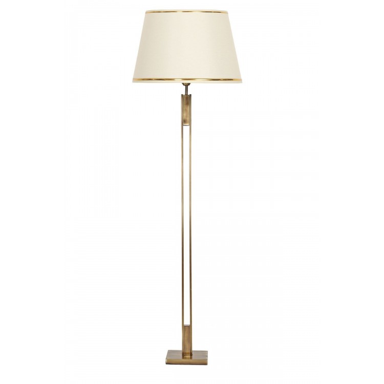 Memphis Antik Eskitme Kaplama Metal Lambader -  Gold Krem