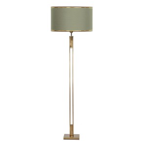 Memphis Antik Eskitme Kaplama Metal Lambader -  Gold Haki
