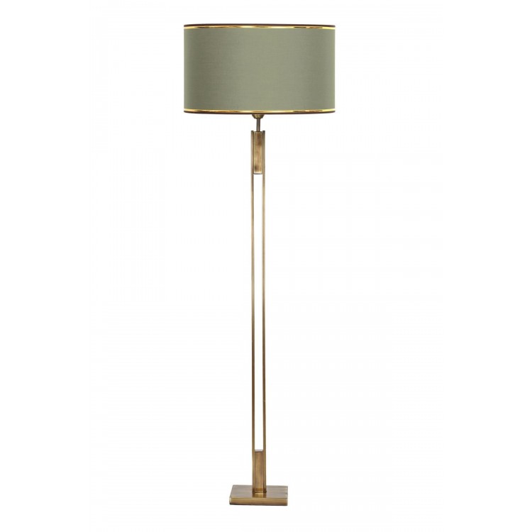 Memphis Antik Eskitme Kaplama Metal Lambader -  Gold Haki