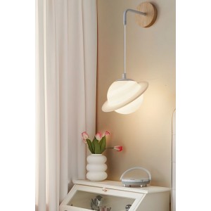 Rollys Ahşap Detaylı Modern Aplik