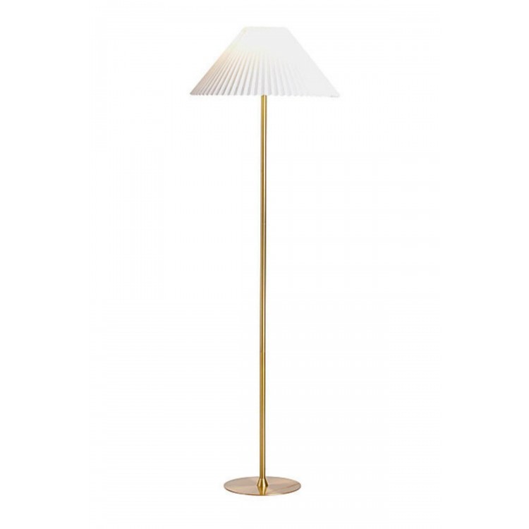 LMD-FR03 Conic Eskime Mat Gold Metal Lambader - Kırma Krem