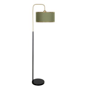 Potenza Eskitme Detaylı Siyah Metal Lambader - Gold Haki