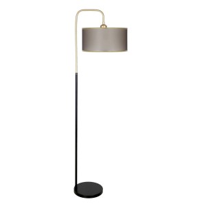 Potenza Eskitme Detaylı Siyah Metal Lambader - Gold Orego