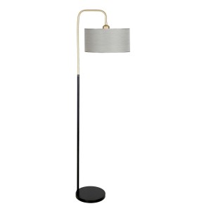 Potenza Eskitme Detaylı Siyah Metal Lambader - Pre Gri