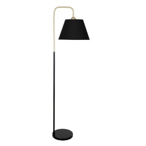 Potenza Eskitme Detaylı Siyah Metal Lambader - Siyah