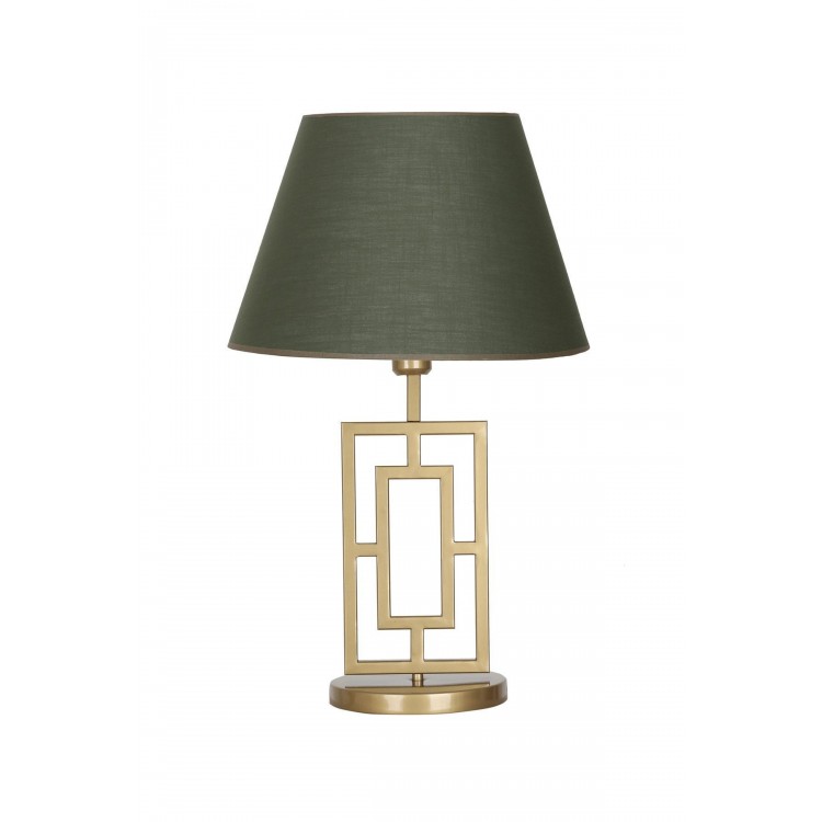 Puglia Eskitme Mat Gold Metal Abajur - Haki