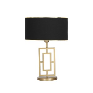 Puglia Eskitme Mat Gold Metal Abajur - Gold Siyah