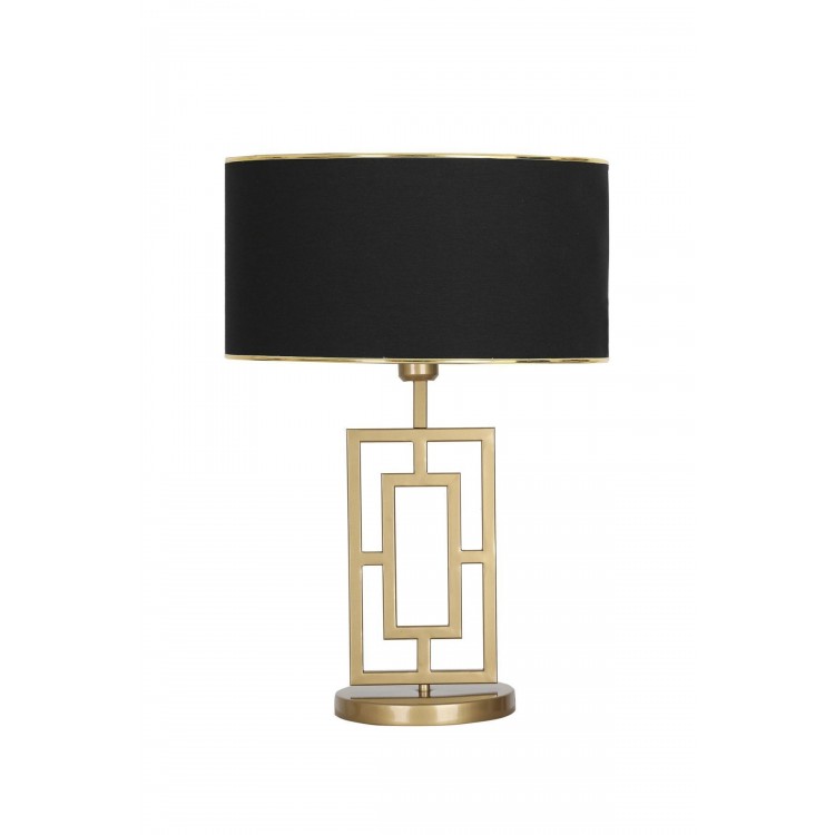 Puglia Eskitme Mat Gold Metal Abajur - Gold Siyah