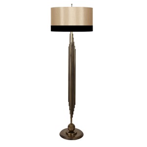 Marche Eskitme Mat Gold Kaplama Metal Lambader - Siyah Mataro