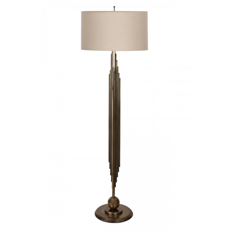 Marche Eskitme Mat Gold Kaplama Metal Lambader - Krem