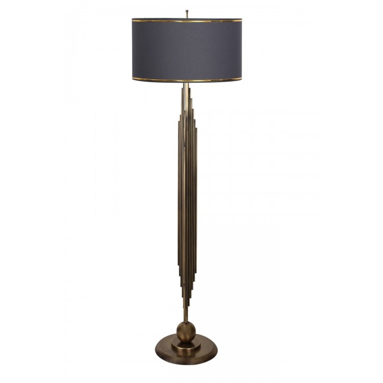 Marche Eskitme Mat Gold Kaplama Metal Lambader - Gold Antrasit