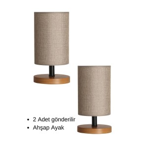 Dax Two Ahşap Ayaklı Mini Abajur