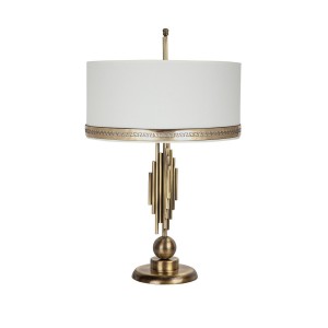 Marche Mka-01 Eskitme Mat Gold Metal Abajur - Gold V Krem