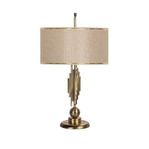 Marche Mka-01 Eskitme Mat Gold Metal Abajur - Gold Hasır A Kahve