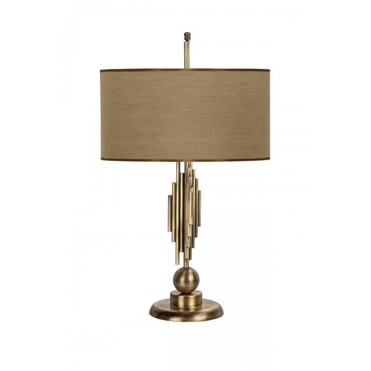 Marche Mka-01 Eskitme Mat Gold Metal Abajur - Sütl Kahve
