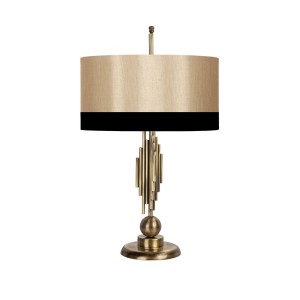 Marche Mka-01 Eskitme Mat Gold Metal Abajur - Siyah Mataro