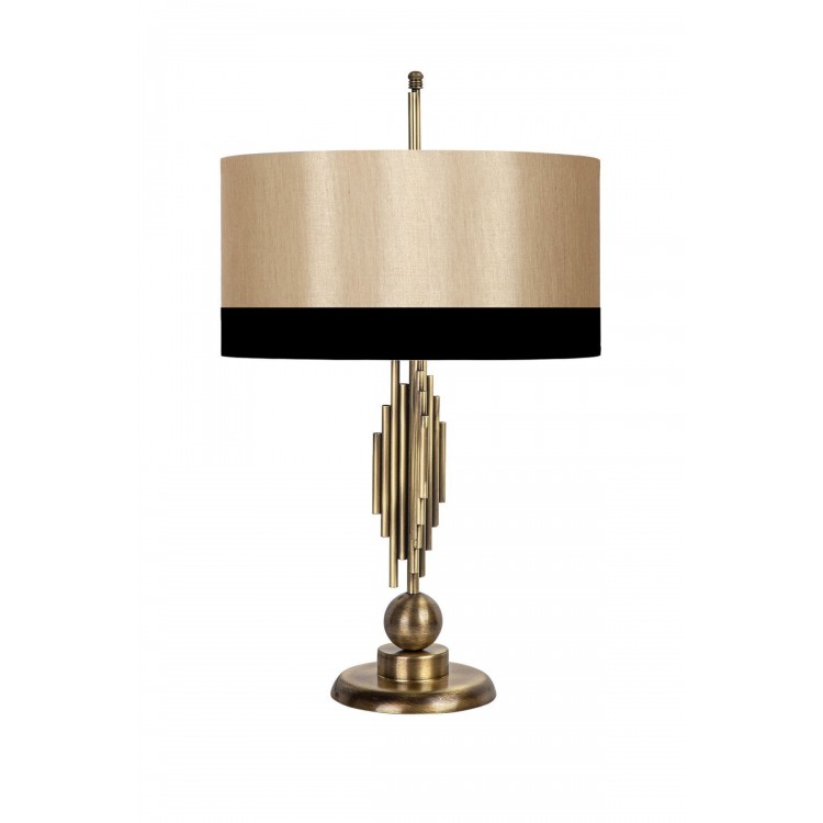 Marche Mka-01 Eskitme Mat Gold Metal Abajur - Siyah Mataro