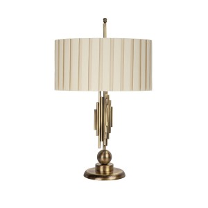 Marche Mka-01 Eskitme Mat Gold Metal Abajur - Kırma Krem