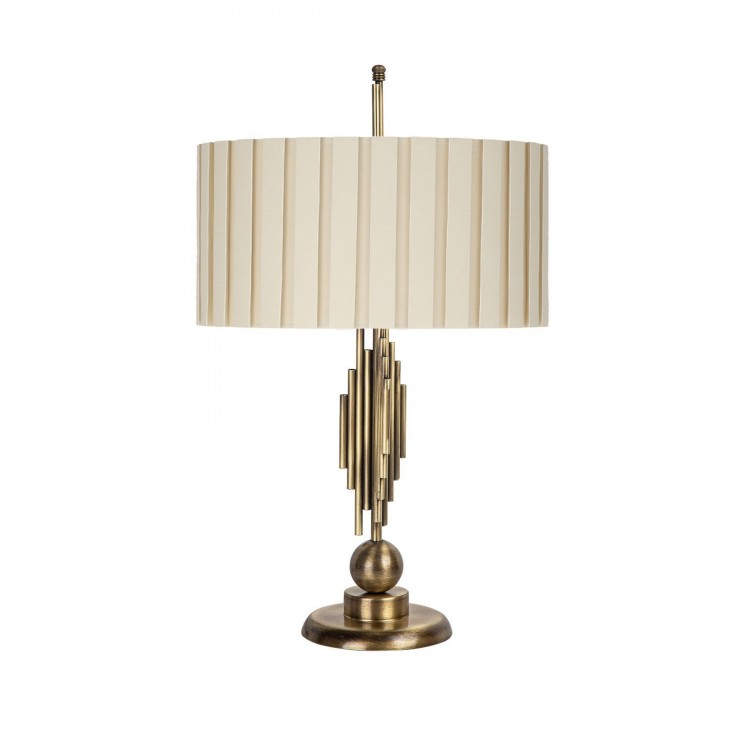 Marche Mka-01 Eskitme Mat Gold Metal Abajur - Kırma Krem